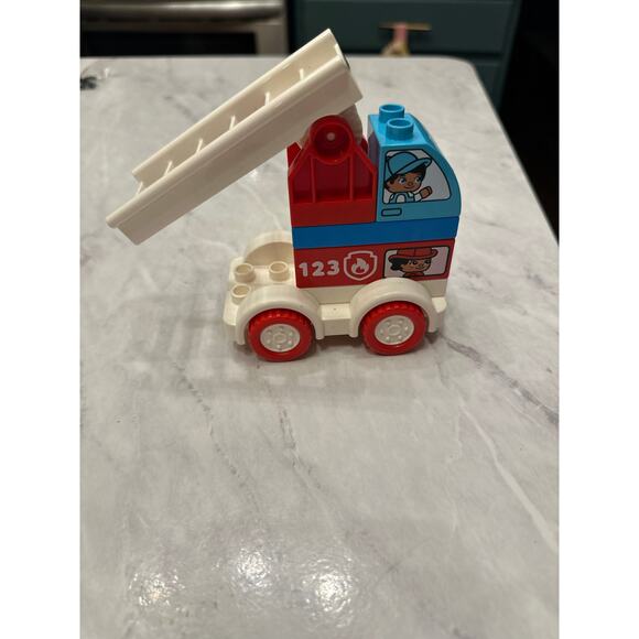 Duplo Lego 2011 my first Fire Truck Replacement red blue toy 10197 10198 - Picture 1 of 4